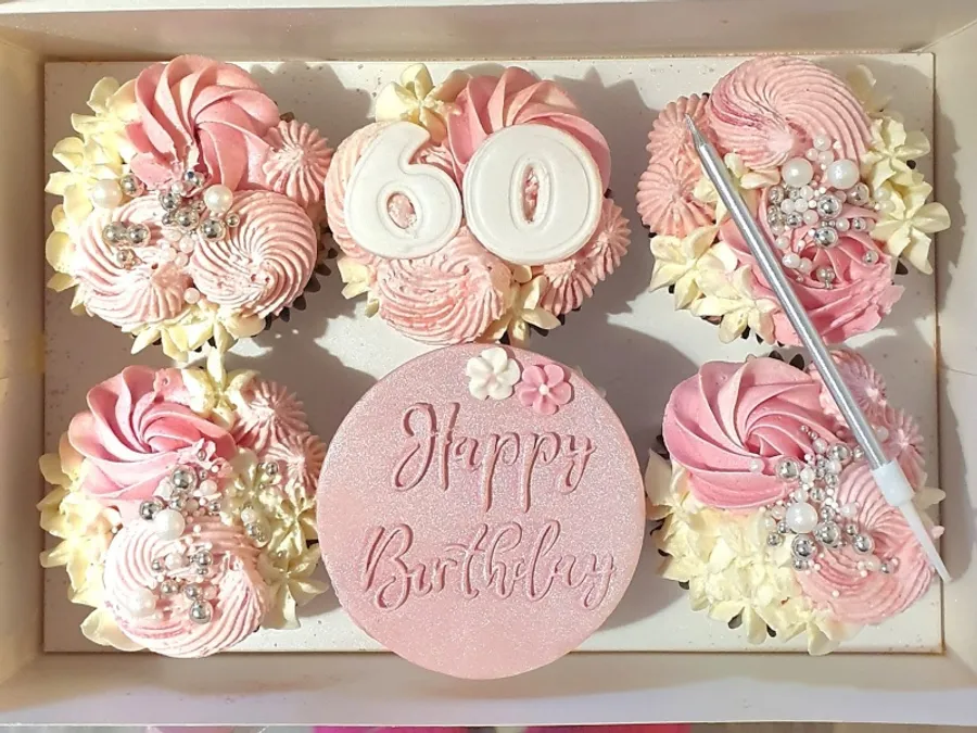 Assortment of decorated cupcakes from Cupcake Culture