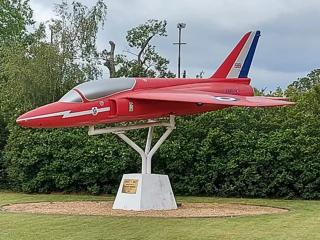 Gnat T.1 XM693 development aircraft on outdoor display in Hamble-le-Rice