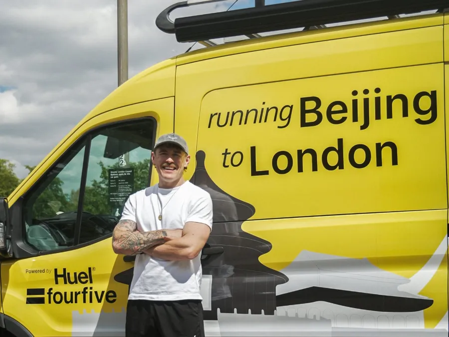 Jack Jarvis on the road during his endurance challenge