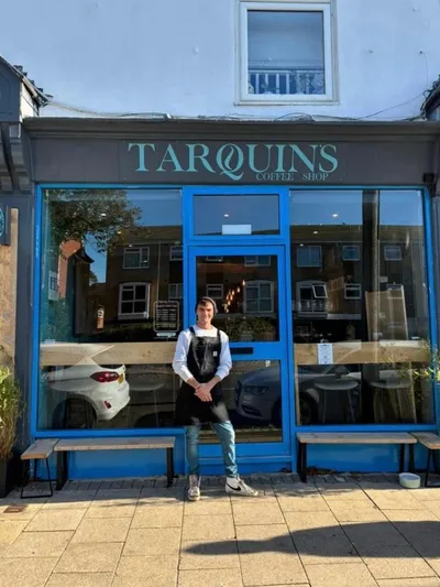 Street view of Tarquin’s Coffee Shop in Netley