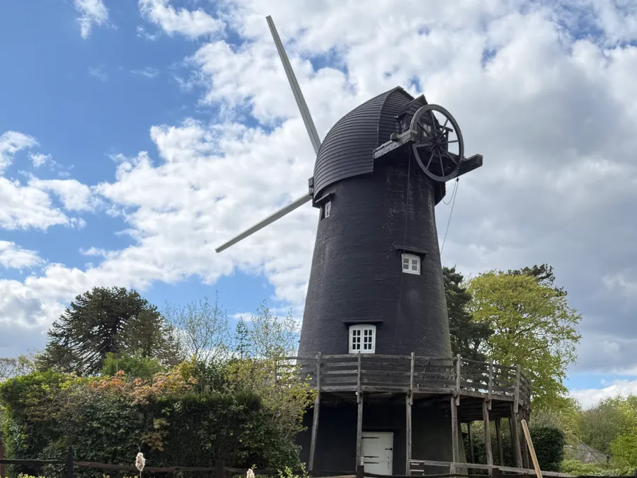 Bursledon Windmill, the five-storey Grade II* listed tower mill on Windmill Lane